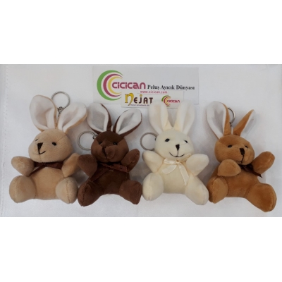 PELUŞ TAVŞAN ANAHTARLIK 12'Lİ PAKET KOD 6289